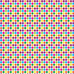 Colorful Flower Pattern: Bright Floral Texture, Vibrant Blossom Design: Cheerful Repeat Background, Abstract Floral Shapes: Pop Art Flower Grid.