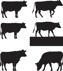 Cow Silhouette vector illustration