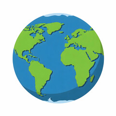 Naklejka premium Cartoon Planet Earth Illustration