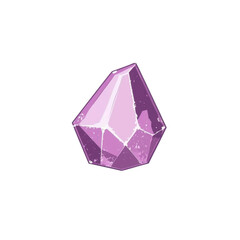 Amethyst Crystal Gemstone with Unique Facets and Vibrant Color