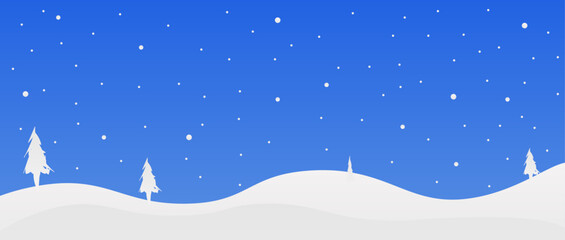 winter landscape with christmas tree