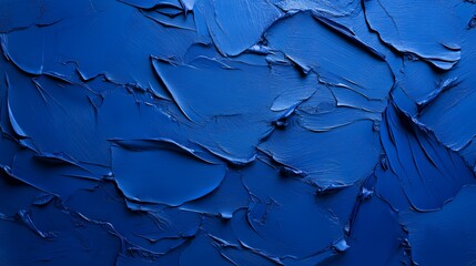 Fototapeta premium Abstract Blue Impasto Painting Texture