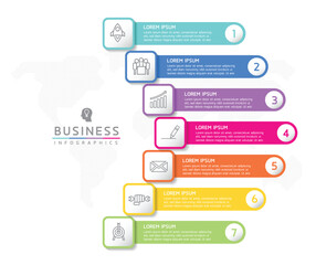 Vector business Presentation Connecting Steps Infographic Template