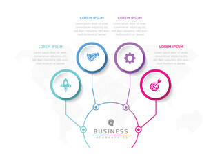 Vector business Presentation Connecting Steps Infographic Template