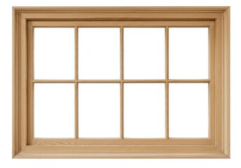 Wooden framed window with eight panes