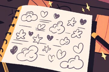 doodle element background motive