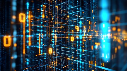 Fototapeta premium Digital network structure