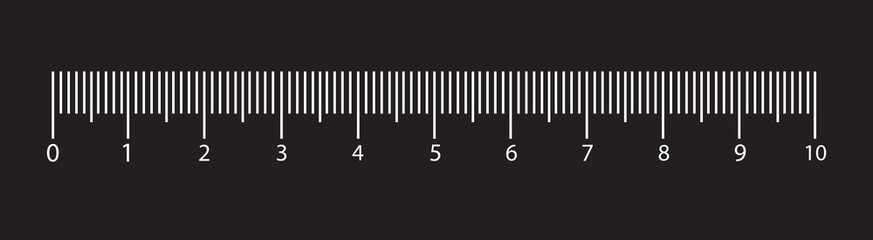Markup for rulers. Measuring scale. Black Vector illustration or template isolated on white background
