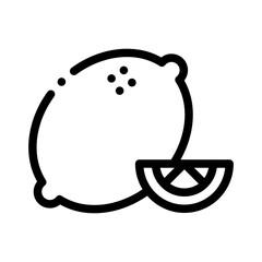 lemon line icon