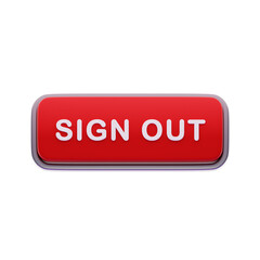 Sign Out Label Red CTA Button
