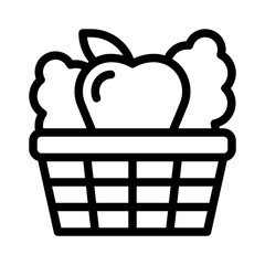 harvest basket line icon