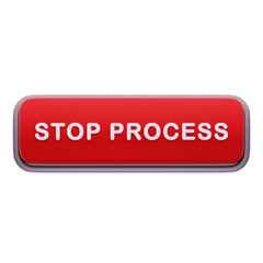 Stop Process Label Red CTA Button