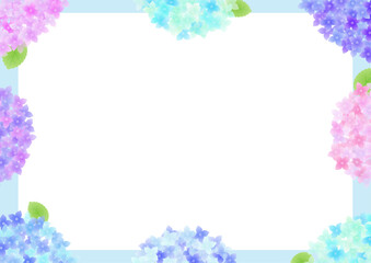 綺麗な紫陽花のフレーム