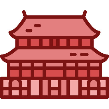 forbidden city two tone icon