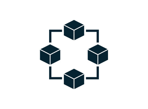 Distributed Network Symbol Representing Peer to Peer Blockchain Connectivity and Secure Network Ledger System