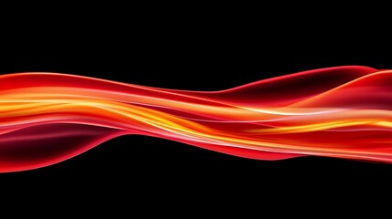 Abstract fiery ribbon