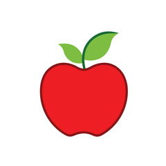 red apple vector illustration