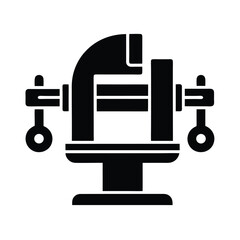Vector Icon of a Clamp and Vise Tool