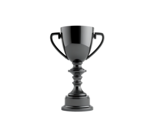 Shiny Black Trophy for Awarding Success