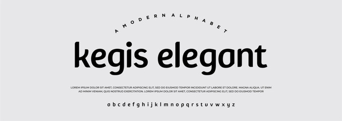 Alphabet letters font Elegant awesome