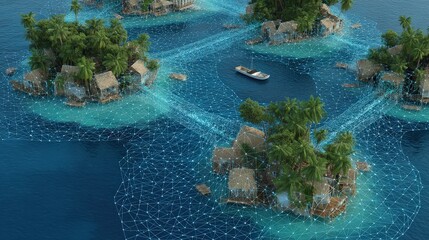 Tropical Island Network Connected Paradise