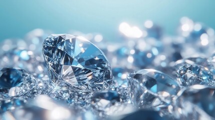 diamond on blue background