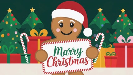 Fototapeta premium Merry Christmas Family Celebration – Festive Gathering with Gifts, Tree & Holiday Cheer