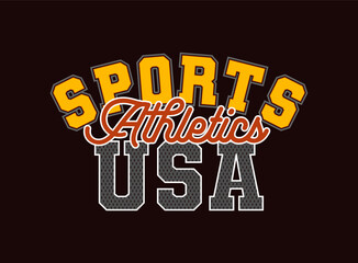 athletic division.typography tee shirt design ,vector illustration