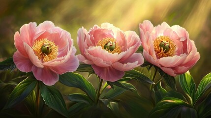 pink tulips in the garden