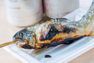 アユの塩焼き。
宮ヶ瀬湖畔の食堂で購入した美味しいアユの塩焼きと牛すね肉の煮込みと缶ビールと日本酒。
神奈川県清川村、早戸川林道-2025年
