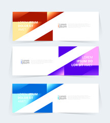 Geometric banner design with Vector presentation template.