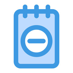 Flat icon of a calendar featuring a prohibited sign, suitable for time management and safety applications.