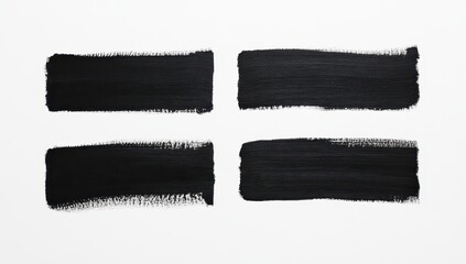 Four black paint strokes