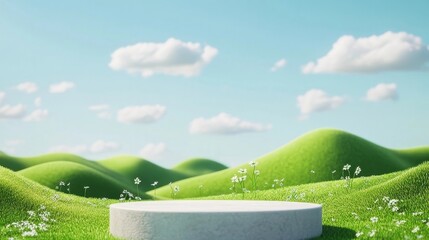 green grass and blue sky