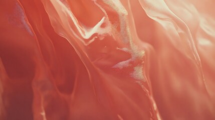 Abstract folds of a reddish fabric