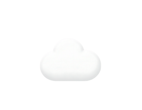 3D Cartoon Cloud Icon