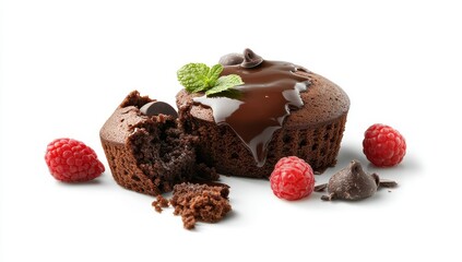 Chocolate Lava Cakes with Raspberries