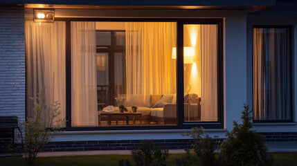 Modern home with plastic window insulation