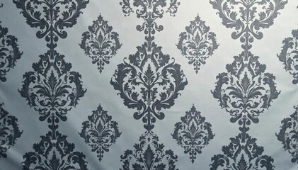 Subtle grey damask pattern with subtle shading, perfect for modern interiors , pattern, damask, seamless pattern