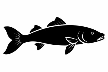 bowfin sihouette black vector