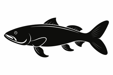 bowfin sihouette black vector