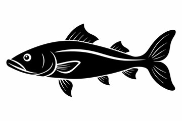 bowfin sihouette black vector