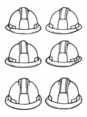 A yellow hard hat line art minimalist design.eps
