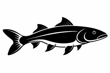 bowfin sihouette black vector