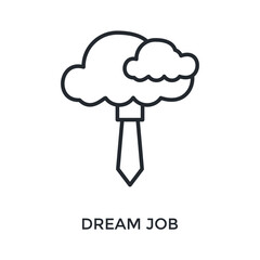 Dream Job Icon Outline Style. Vector Illustration For Graphic Design