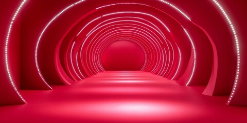 Naklejka premium red carpet in a tunnel