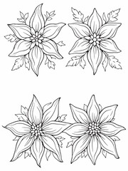 Anise line art floral design for decorations.eps