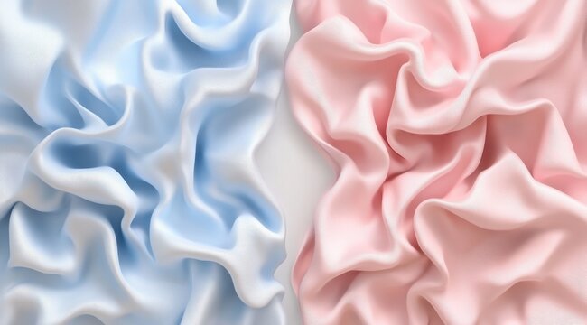 Soft, flowing fabrics in pastel colors