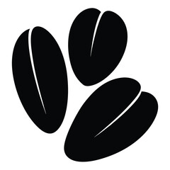 mussels vector silhouette icon, black and white illustration of food.