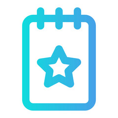 Simple icon of a star badge on a calendar, suitable for reward, achievement, or event highlighting in digital interfaces.